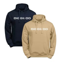 Hoodie Marinblå & Beige