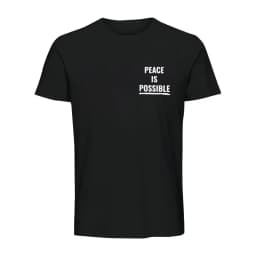 Svenska freds t-shirt svart fram