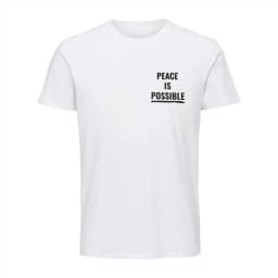 Svenska freds t-shirt vit fram